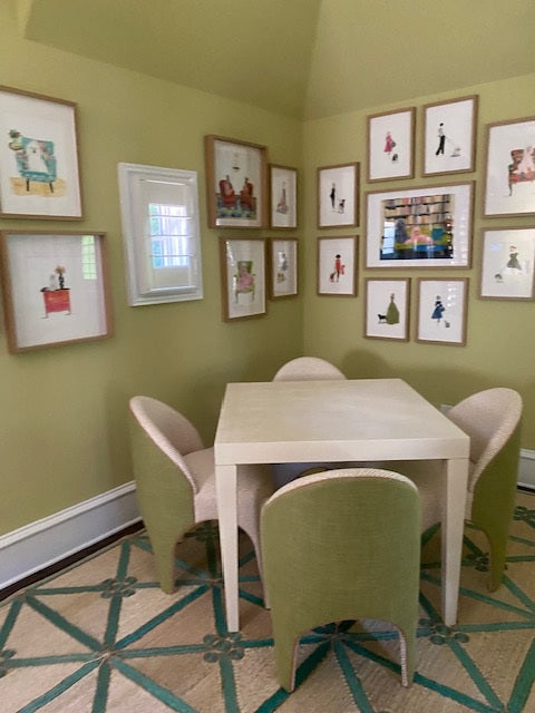 Connie Collum's Art displayed in a room designed by DJP Interiors, Atlanta, Georgia