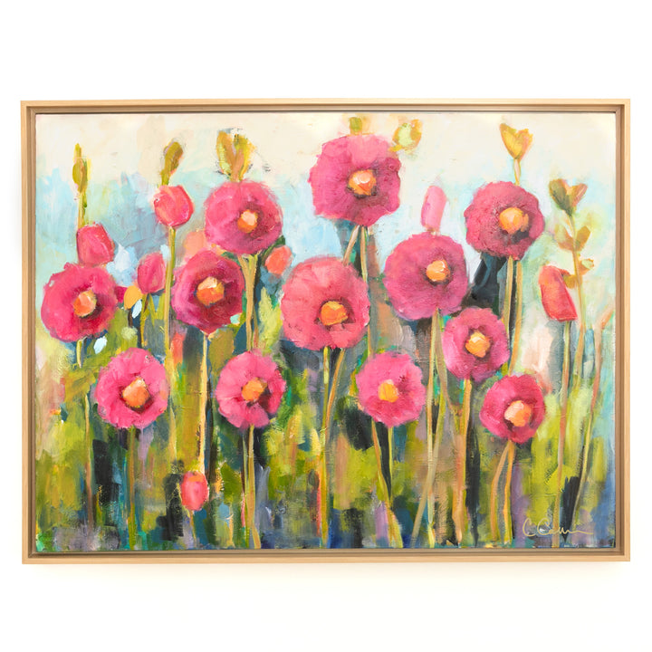 SOLD Hollyhocks