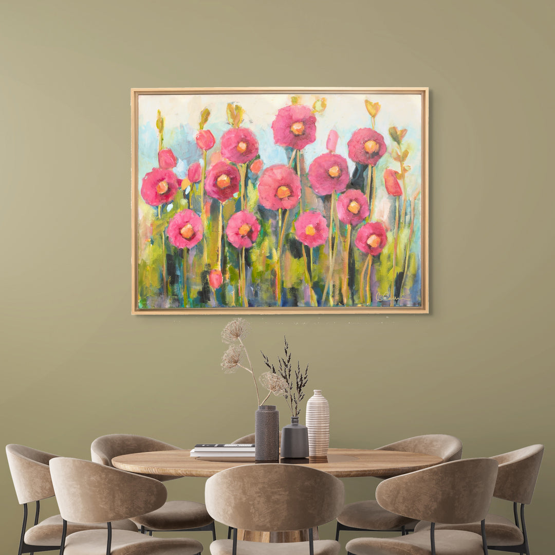 SOLD Hollyhocks