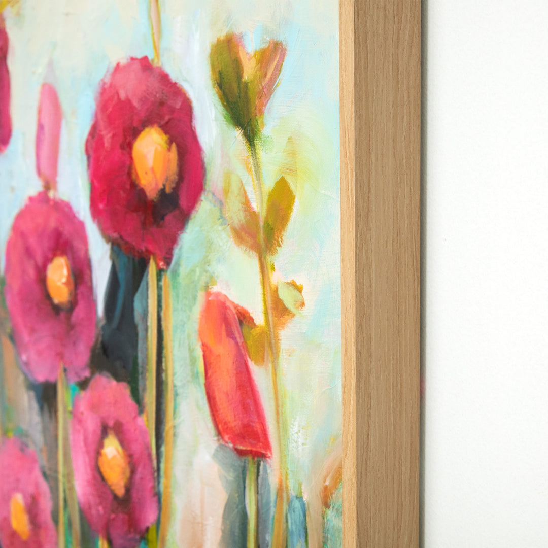 SOLD Hollyhocks