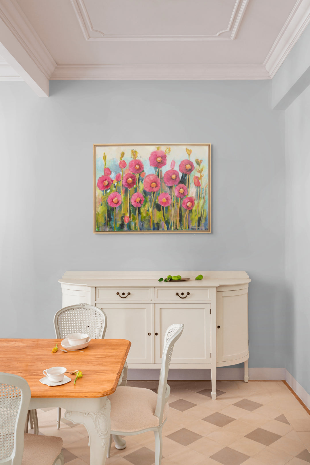 SOLD Hollyhocks